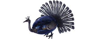 Paliteiro em formato de Pavão